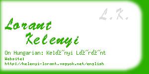 lorant kelenyi business card